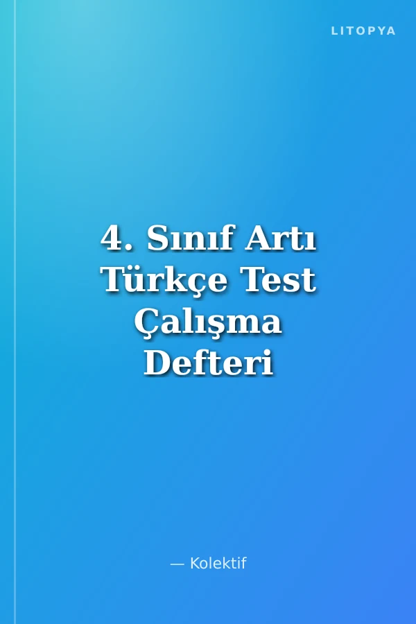 4. Sınıf Artı Türkçe Test Çalışma Defteri