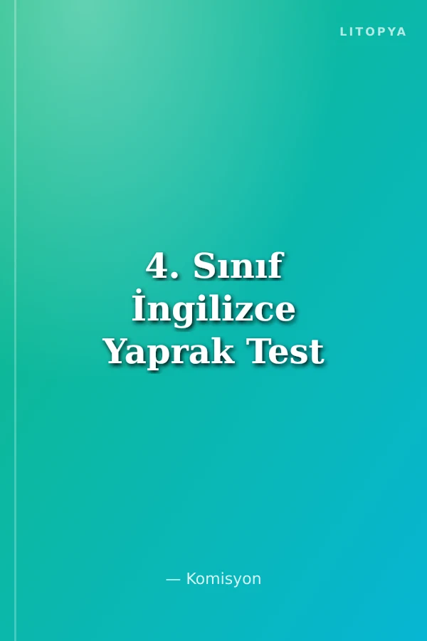 4. Sınıf İngilizce Yaprak Test