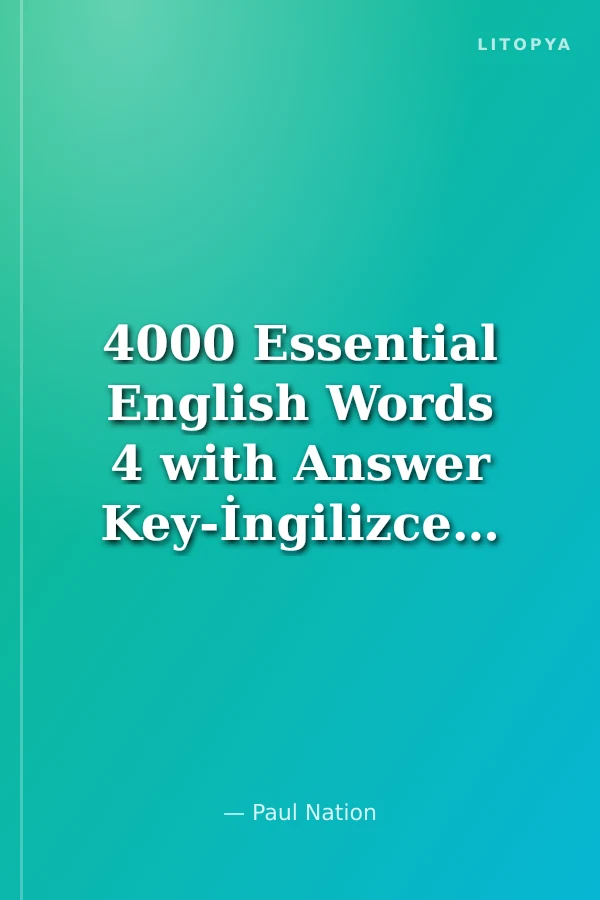4000 Essential English Words 4 with Answer Key-İngilizce'de 4000 Temel Kelime