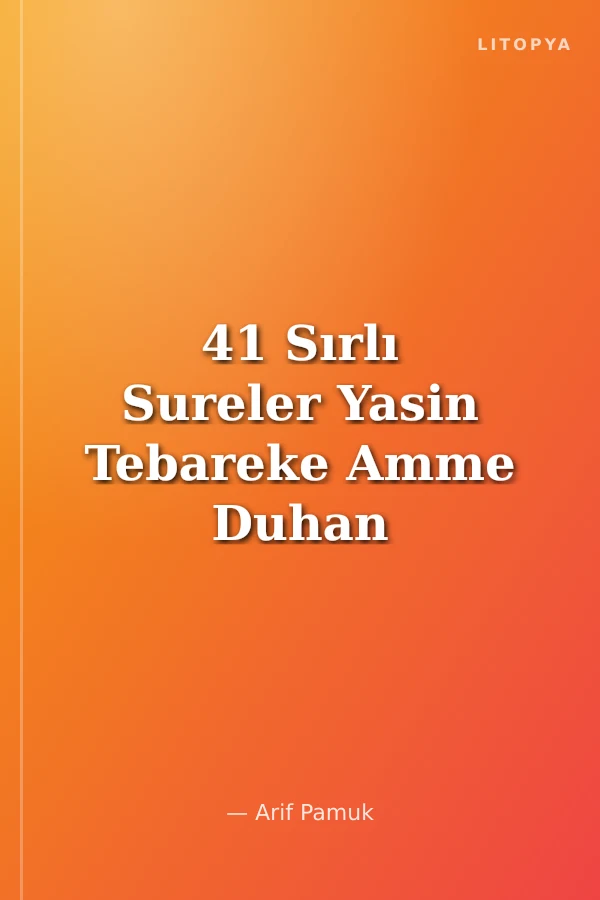 41 Sırlı Sureler Yasin Tebareke Amme Duhan (Büyük Boy) (Yas-226)