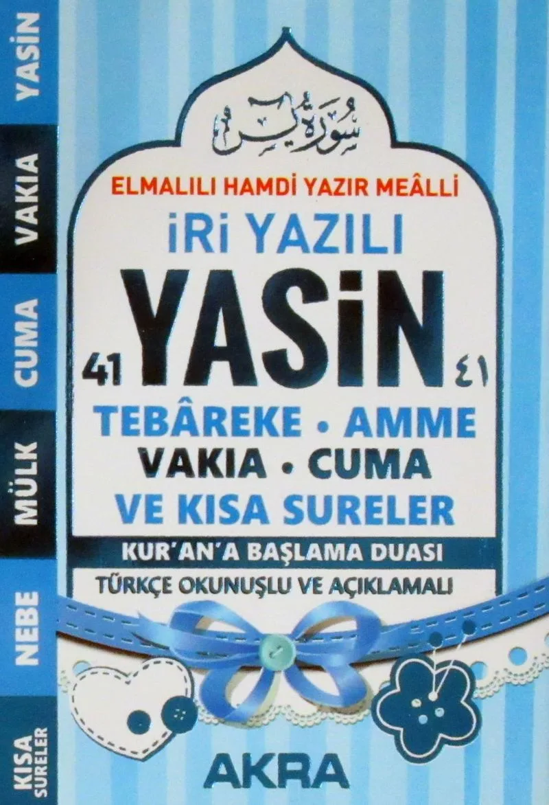 41 Yasin İri Yazılı Türkçe Okunuşlu ve Açıklamalı - Fihristli (Mini Boy) (Kod:M002)