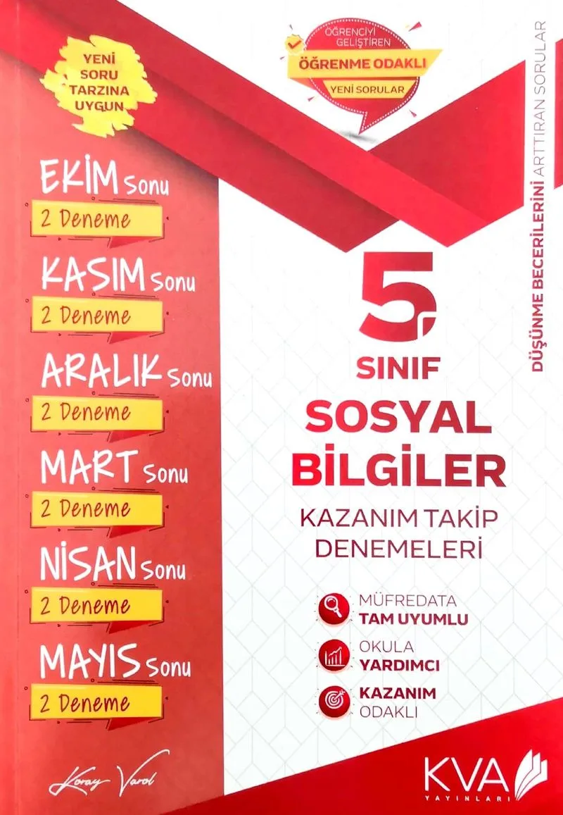 5. Sınıf Sosyal Bilgiler Kazanım Takip Denemeleri