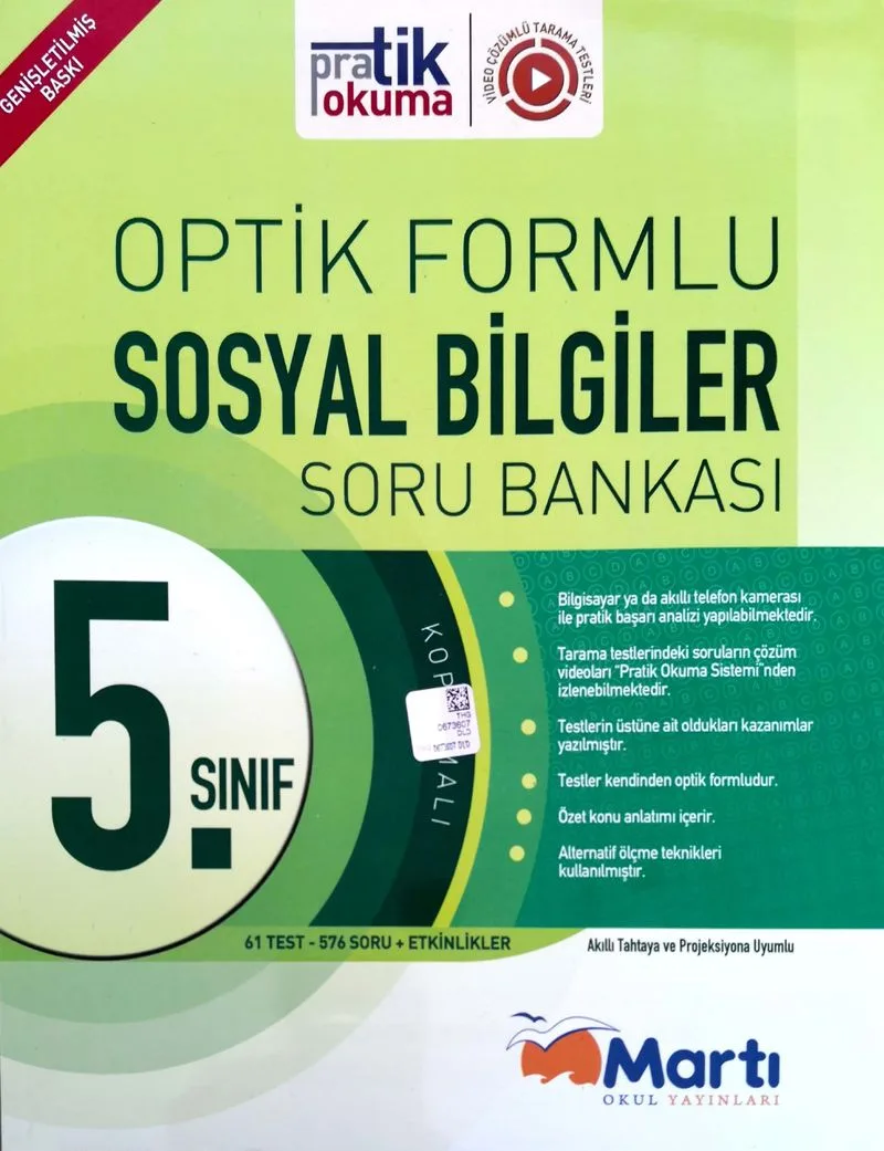 5. Sınıf Sosyal Bilgiler Soru Bankası Optik Formlu