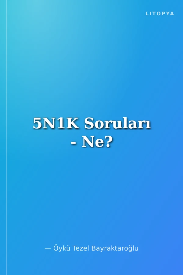 5N1K Soruları - Ne?