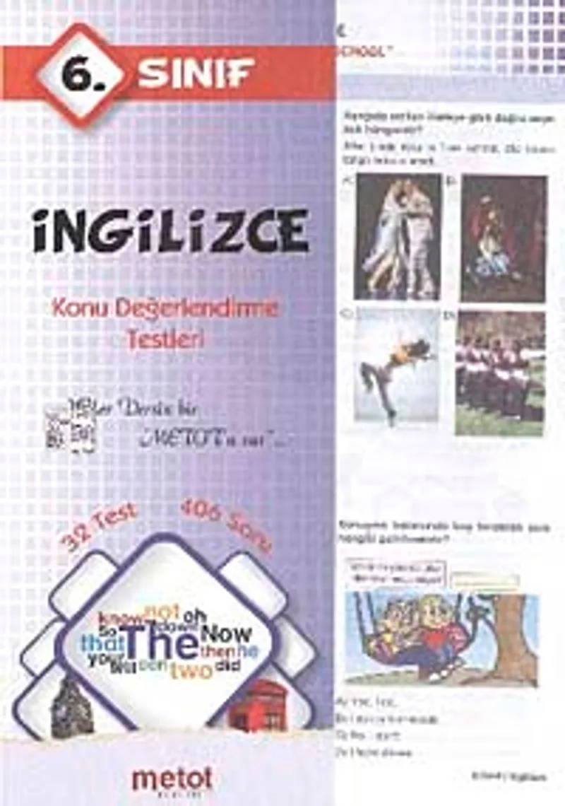 6.Sınıf İngilizce Konu Değerlendirme Testleri