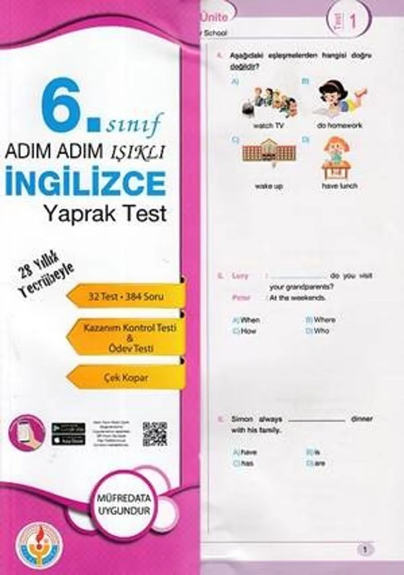 6. Sınıf İngilizce Yaprak Test