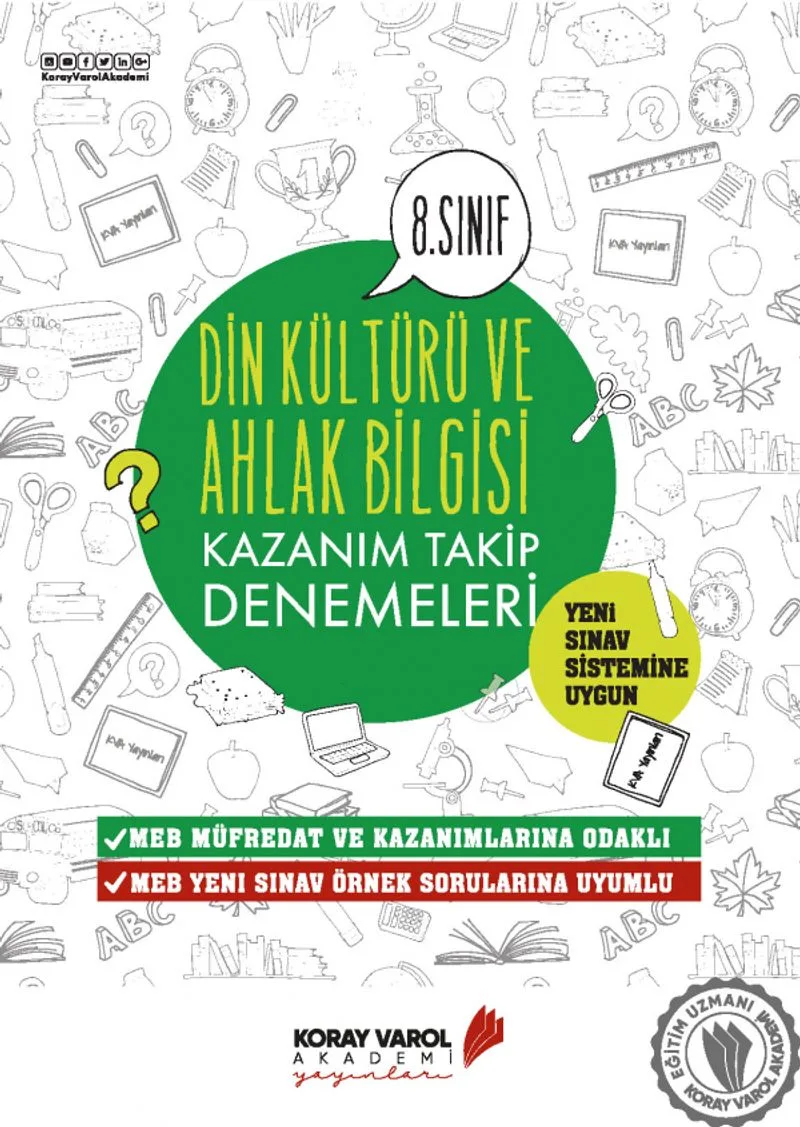 8. Sınıf Din Kültürü ve Ahlak Bilgisi Kazanım Takip Denemeleri