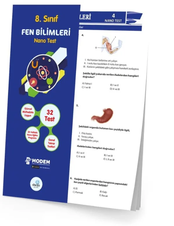 8. Sınıf Fen Bilimleri Nano Test (Yaprak Test)
