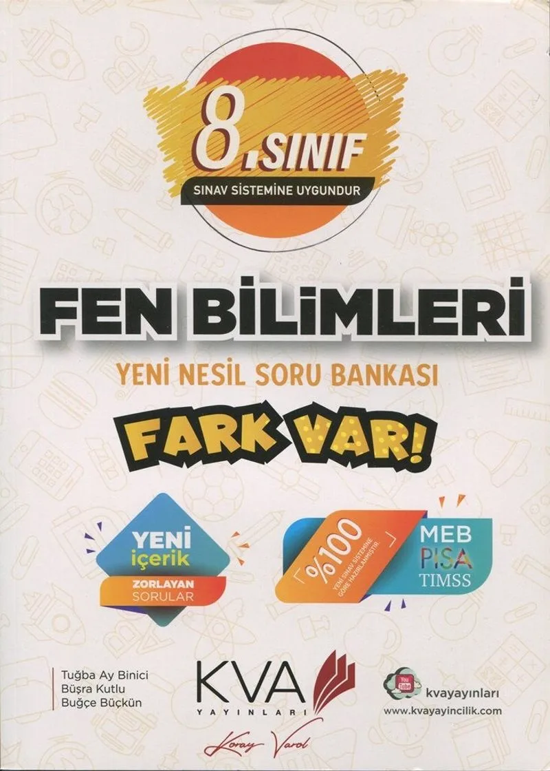 8. Sınıf Fen Bilimleri Yeni Nesil Soru Bankası Fark Var