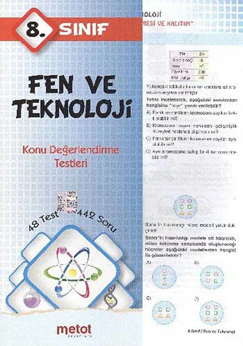 8.Sınıf Fen ve Teknoloji Konu Değerlendirme Testleri