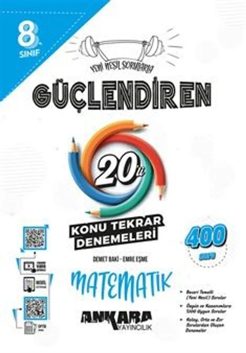 8. Sınıf Güçlendiren Matematik 20'li Konu Tekrar Denemesi (Video Çözümlü)
