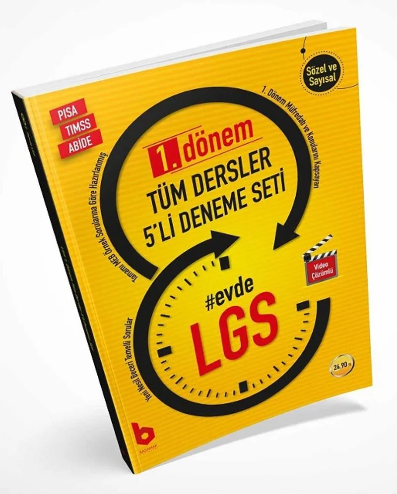 8. Sınıf LGS 1. Dönem Tüm Dersler 5'li Deneme Seti