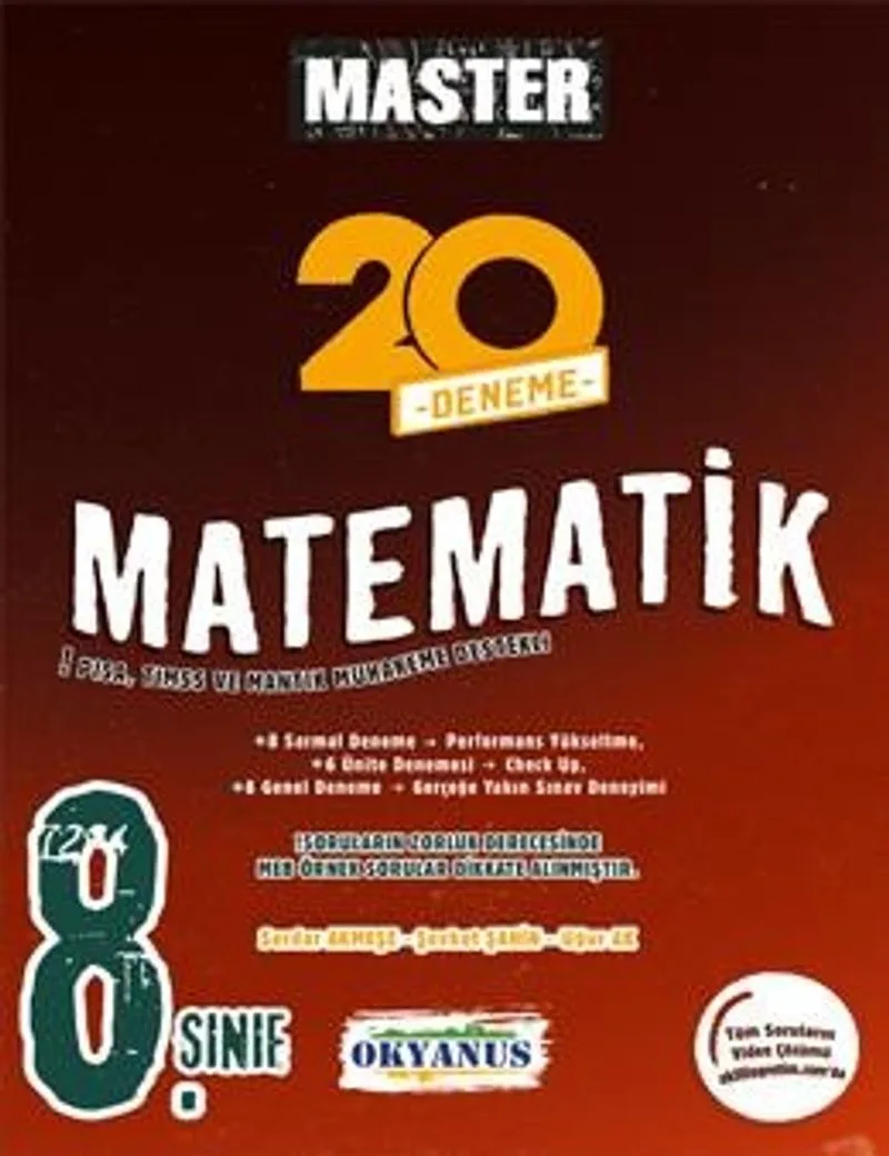 8. Sınıf Master 20 Matematik Denemesi