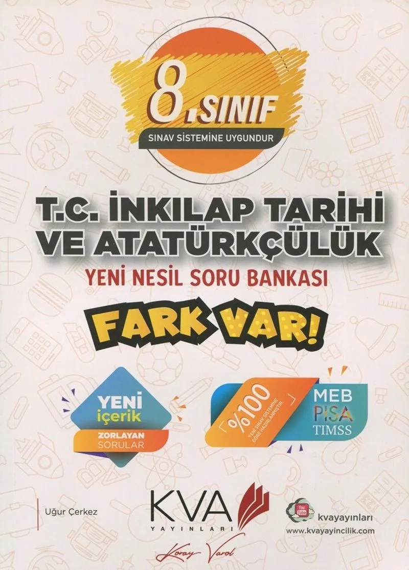 8. Sınıf T.C. İnkılap Tarihi ve Atatürkçülük Yeni Nesil Soru Bankası Fark Var