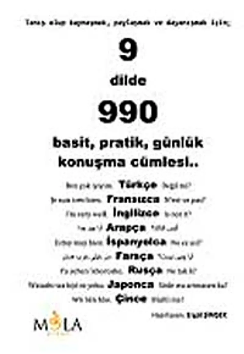 9 Dilde 990 Basit, Pratik, Günlük Konuşma Cümlesi