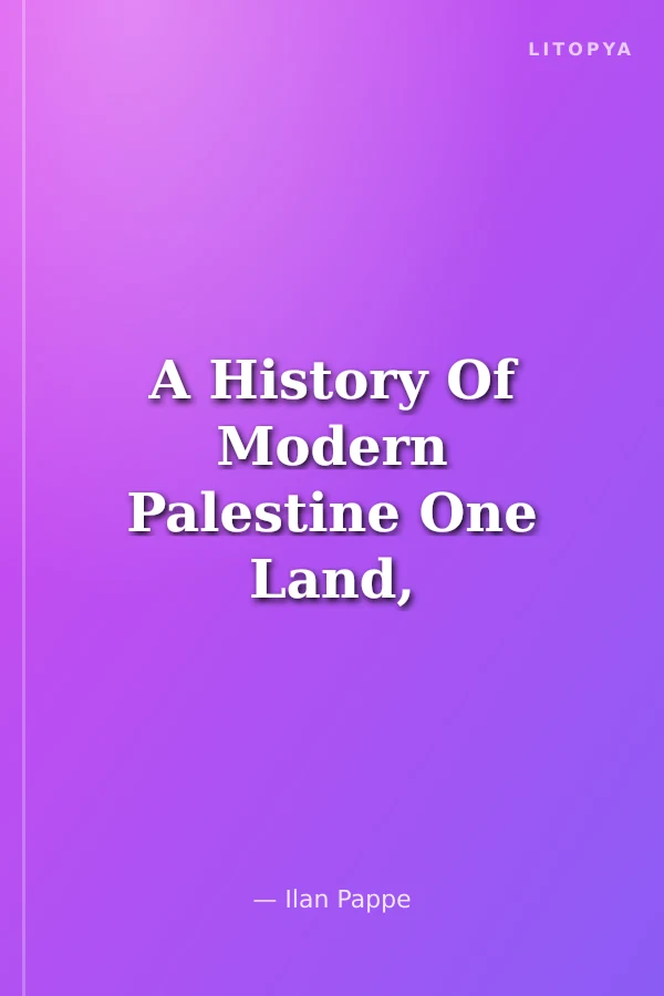 A History Of Modern Palestine One Land, Two Peoples