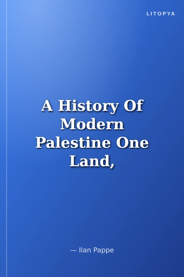 A History Of Modern Palestine One Land, Two Peoples