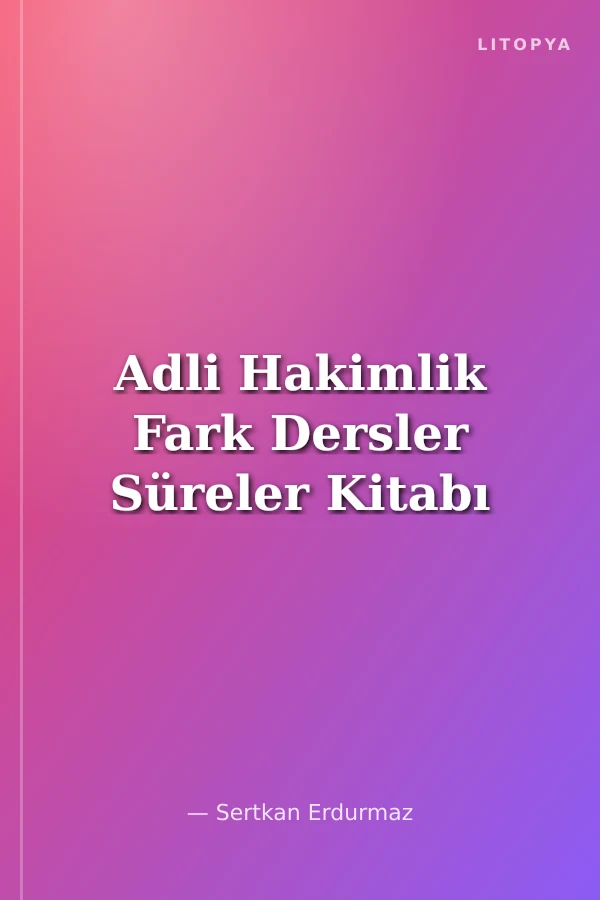 Adli Hakimlik Fark Dersler Süreler Kitabı