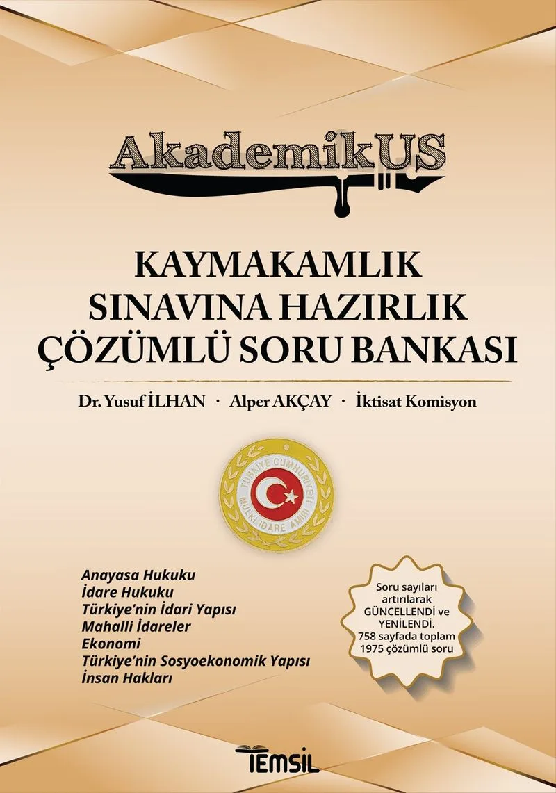 AkdemikUs Kaymakamlık Sınavına Hazırlık Çözümlü Soru Bankası