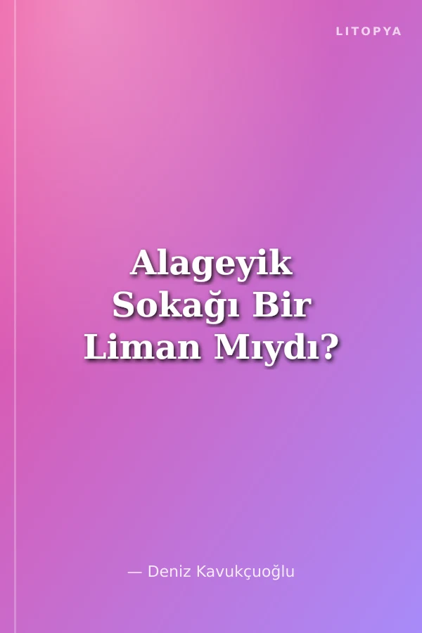 Alageyik Sokağı Bir Liman Mıydı?