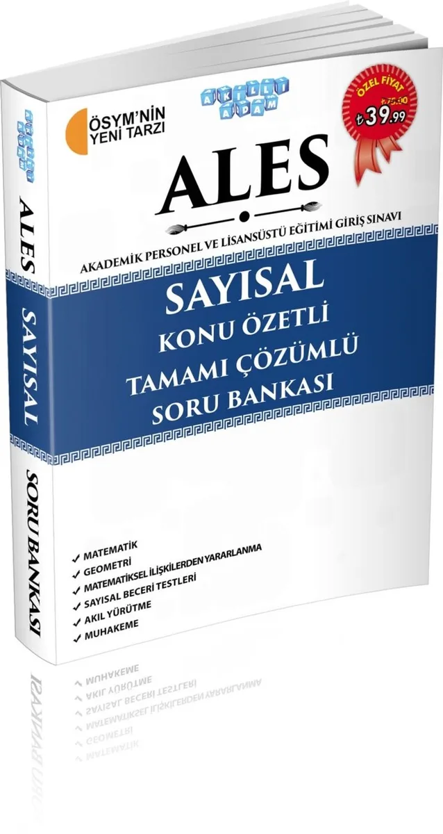 ALES Sayısal Konu Özetli Tamamı Çözümlü Soru Bankası