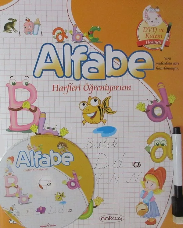 Alfabe / Harfleri Öğreniyorum ((Silgili Kalem+Cd İlaveli)