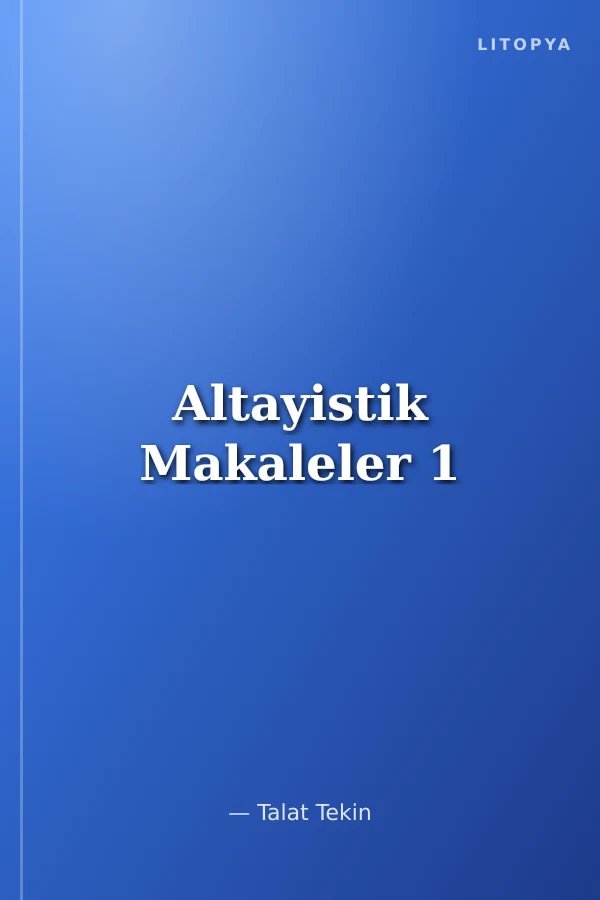 Altayistik Makaleler 1