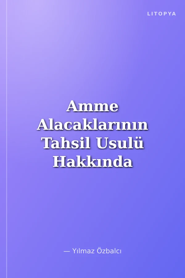 Amme Alacaklarının Tahsil Usulü Hakkında Kanun Yorum ve Açıklamaları