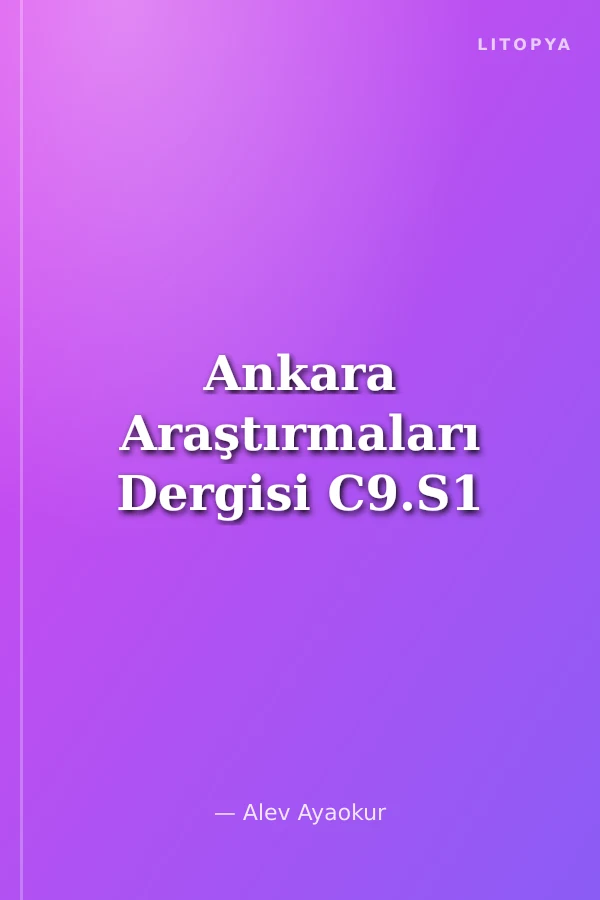 Ankara Araştırmaları Dergisi C9.S1