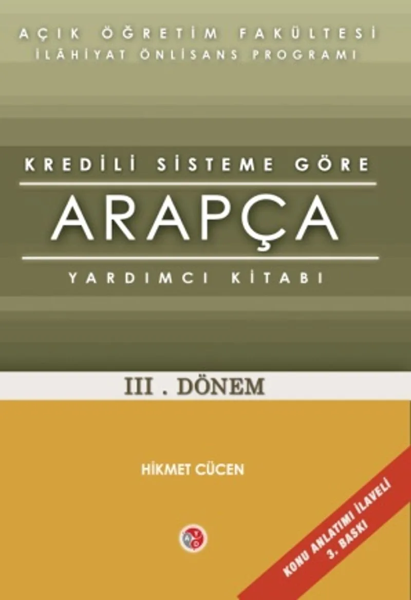 AÖİ Yeni Sisteme Göre Arapça Yardımcı Kitabı 3. Dönem