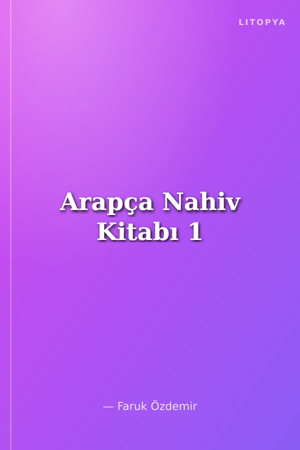 Arapça Nahiv Kitabı 1