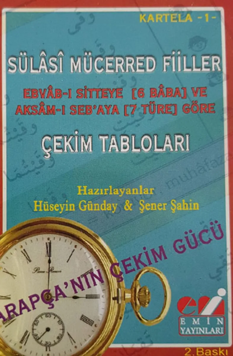 Arapça Sülasi Mücerred Fiiller Çekim Tabloları Kartela -1