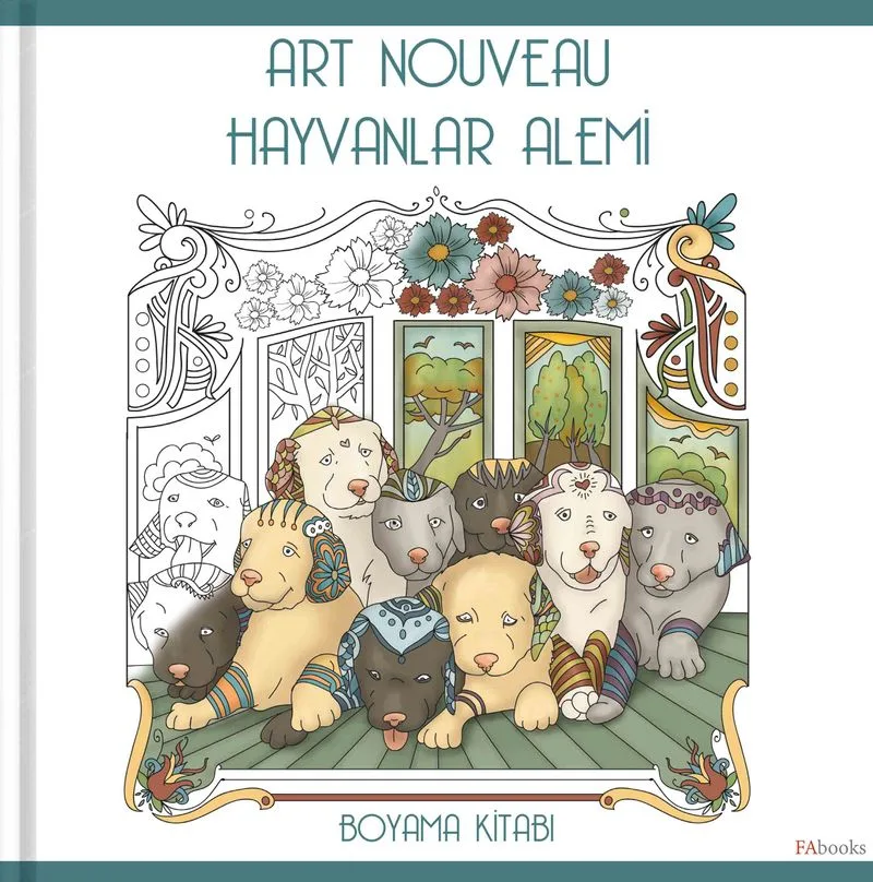 Art Nouveau - Hayvanlar Alemi Boyama Kitabı