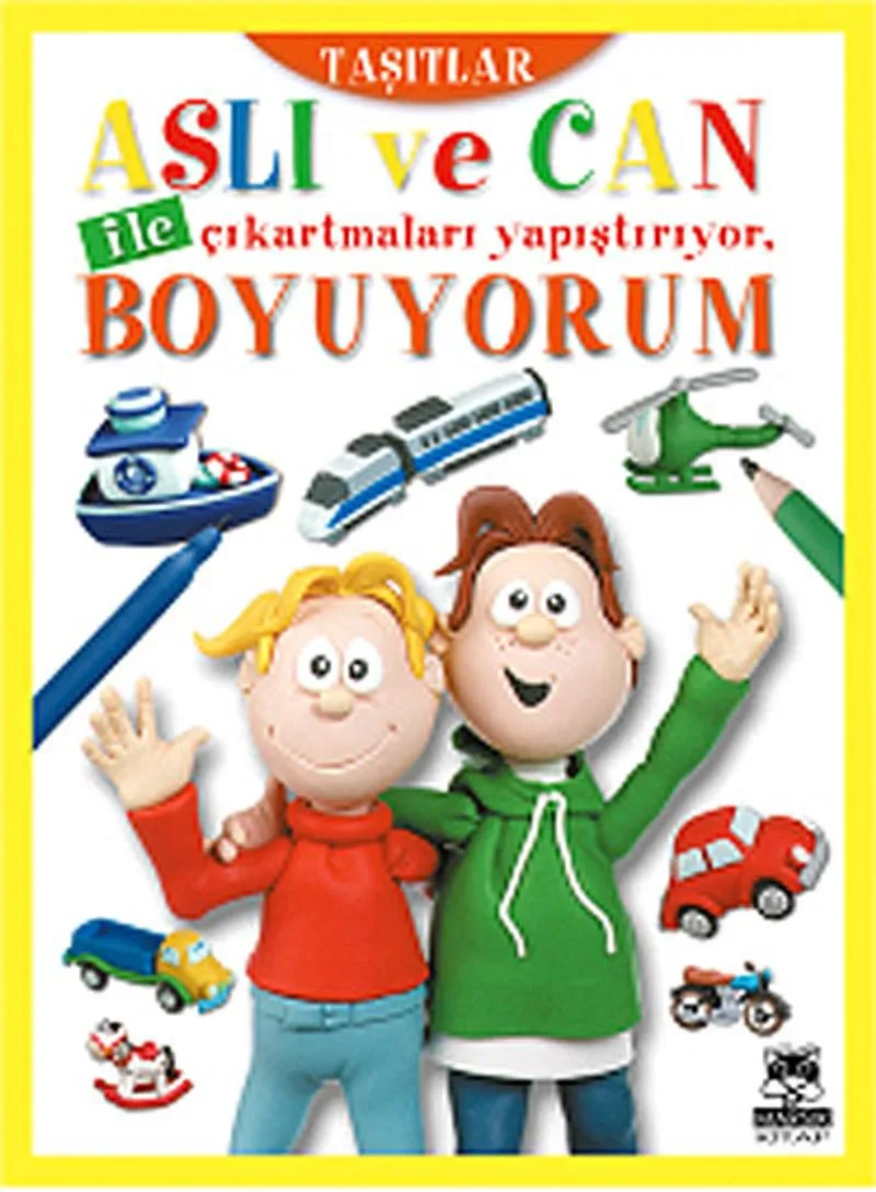 Aslı ve Can ile Çıkartmaları Yapıştırıyor, Boyuyorum - Taşıtlar