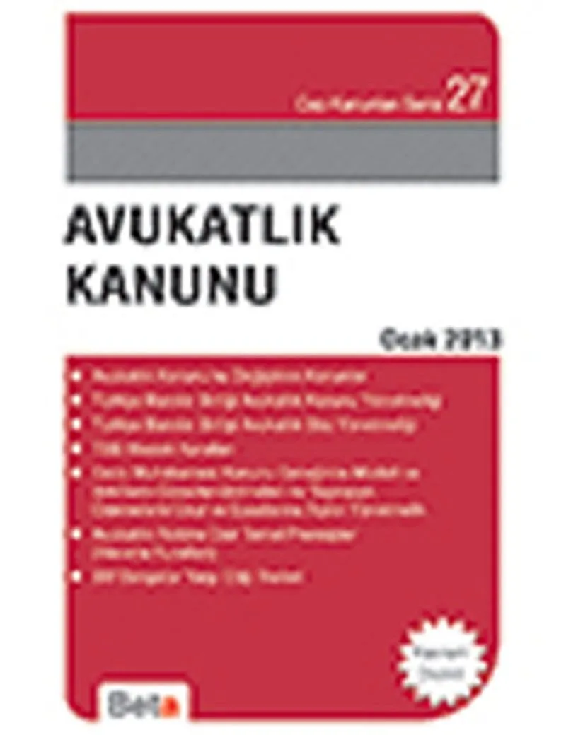Avukatlık Kanunu / Cep 027