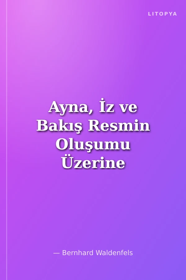 Ayna, İz ve Bakış Resmin Oluşumu Üzerine Bir Deneme