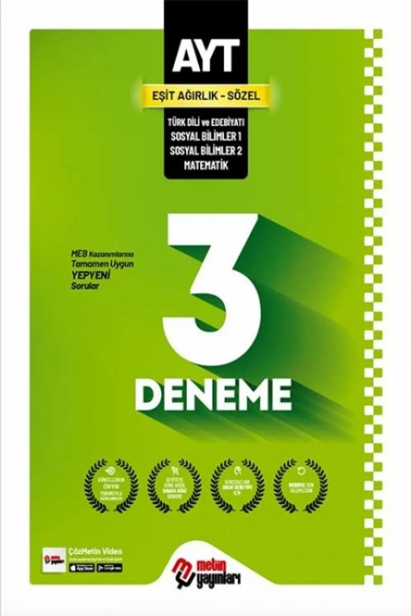 AYT Eşit Ağırlık 3'lü Deneme