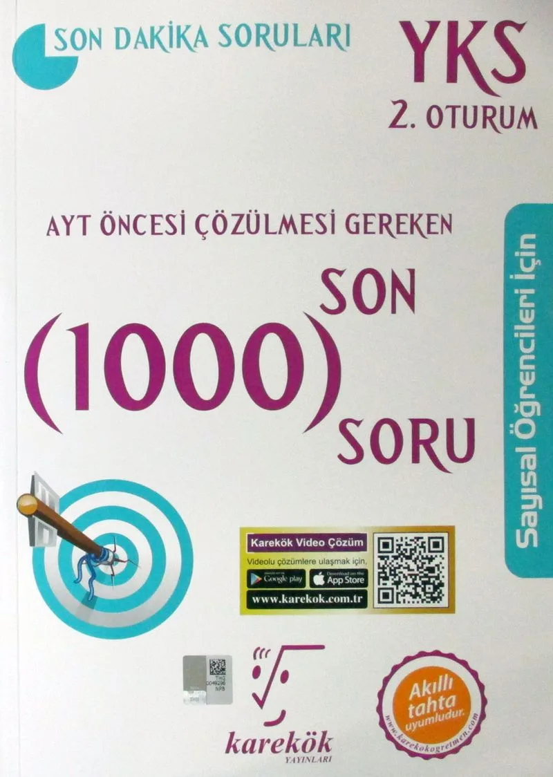 AYT Öncesi Çözülmesi Gereken Son 1000 Soru (Sayısal Öğrencileri İçin)