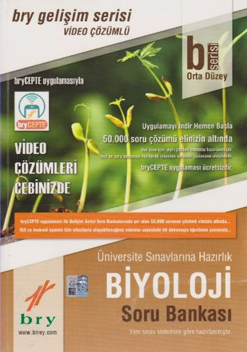 B Serisi Orta Düzey Biyoloji Soru Bankası - Video çözümlü