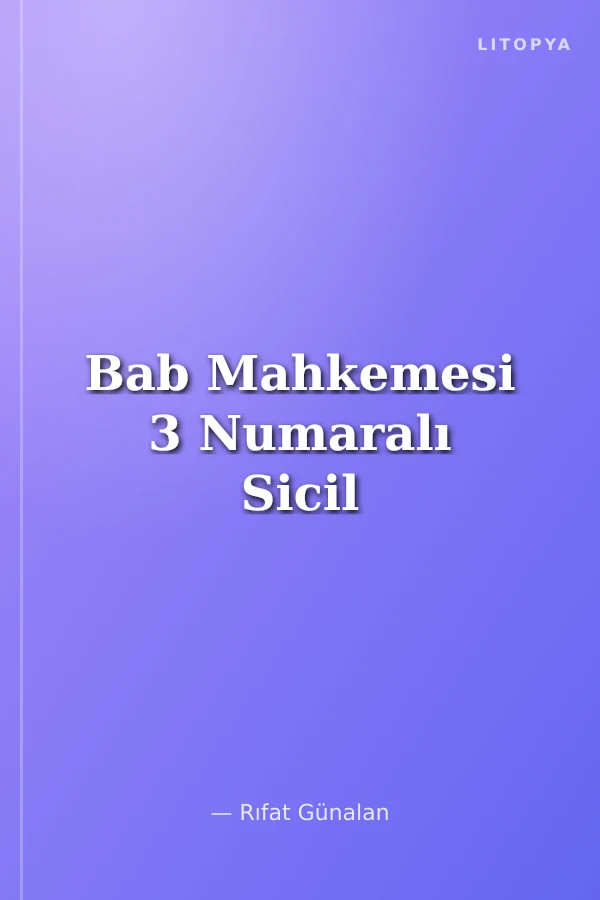 Bab Mahkemesi 3 Numaralı Sicil