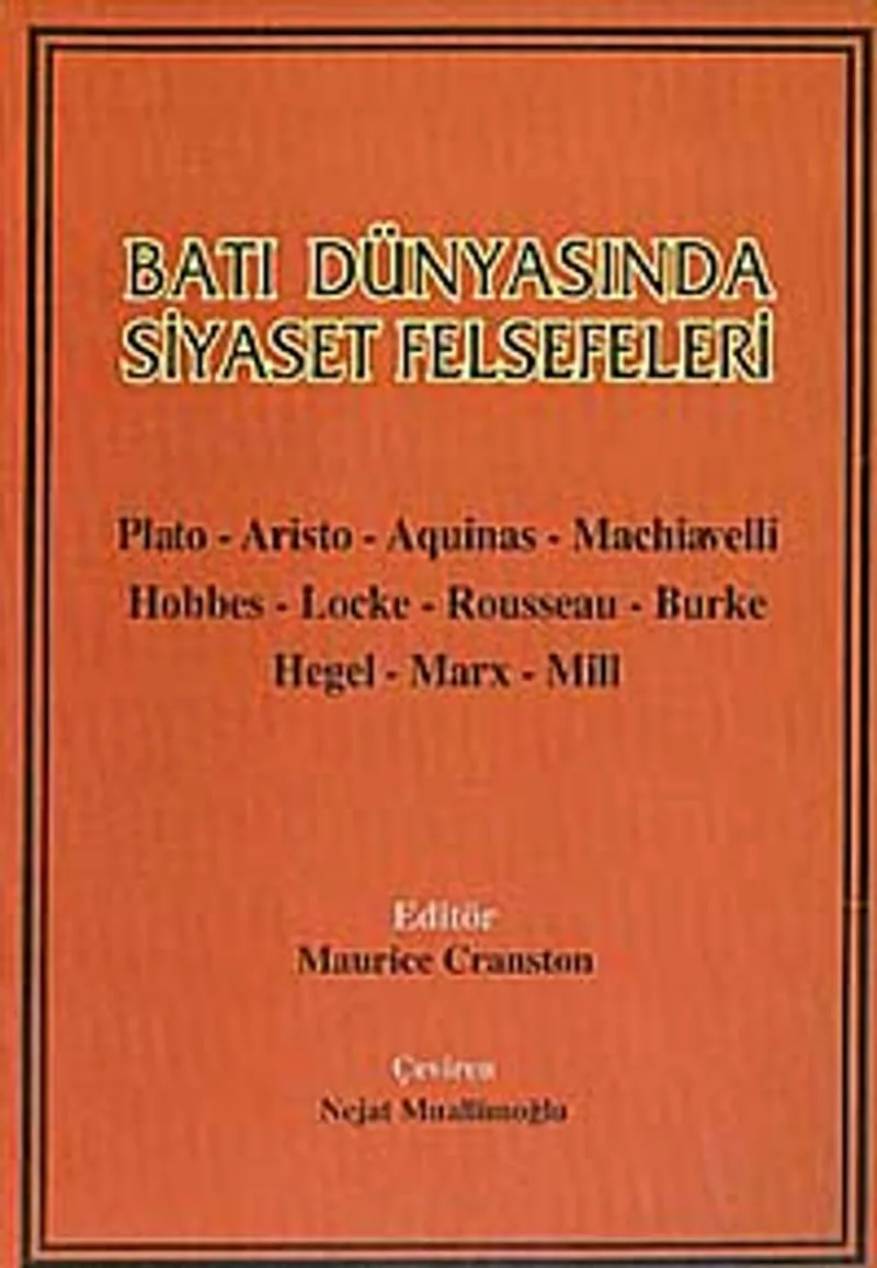 Batı Dünyasında Siyaset Felsefeleri