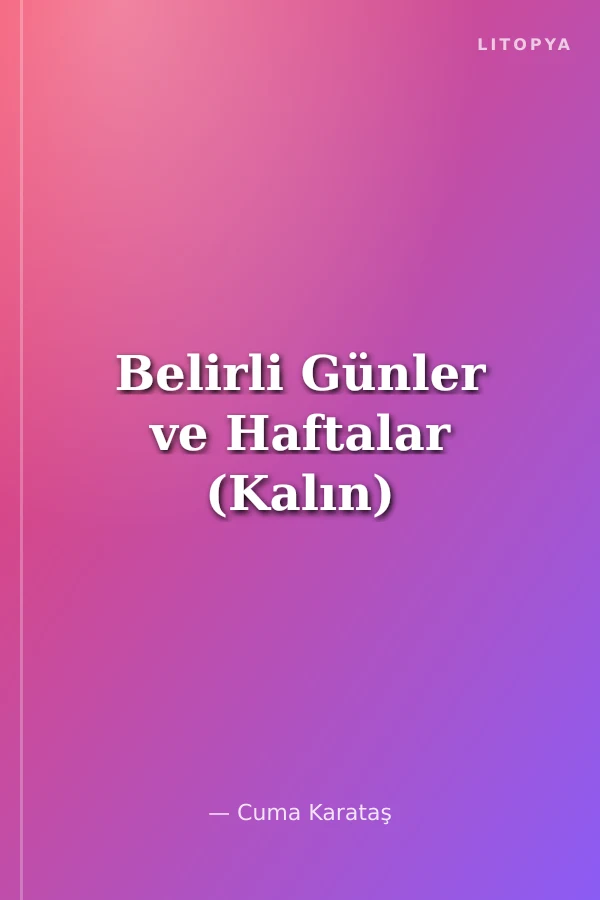 Belirli Günler ve Haftalar (Kalın)