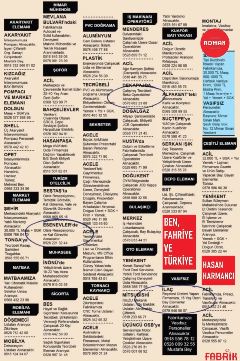 Ben, Fahriye ve Türkiye