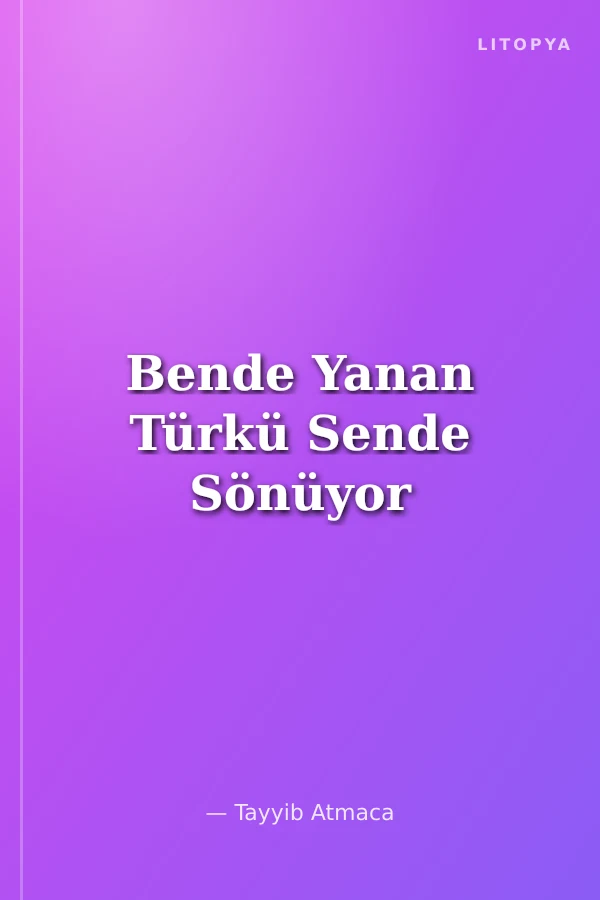 Bende Yanan Türkü Sende Sönüyor