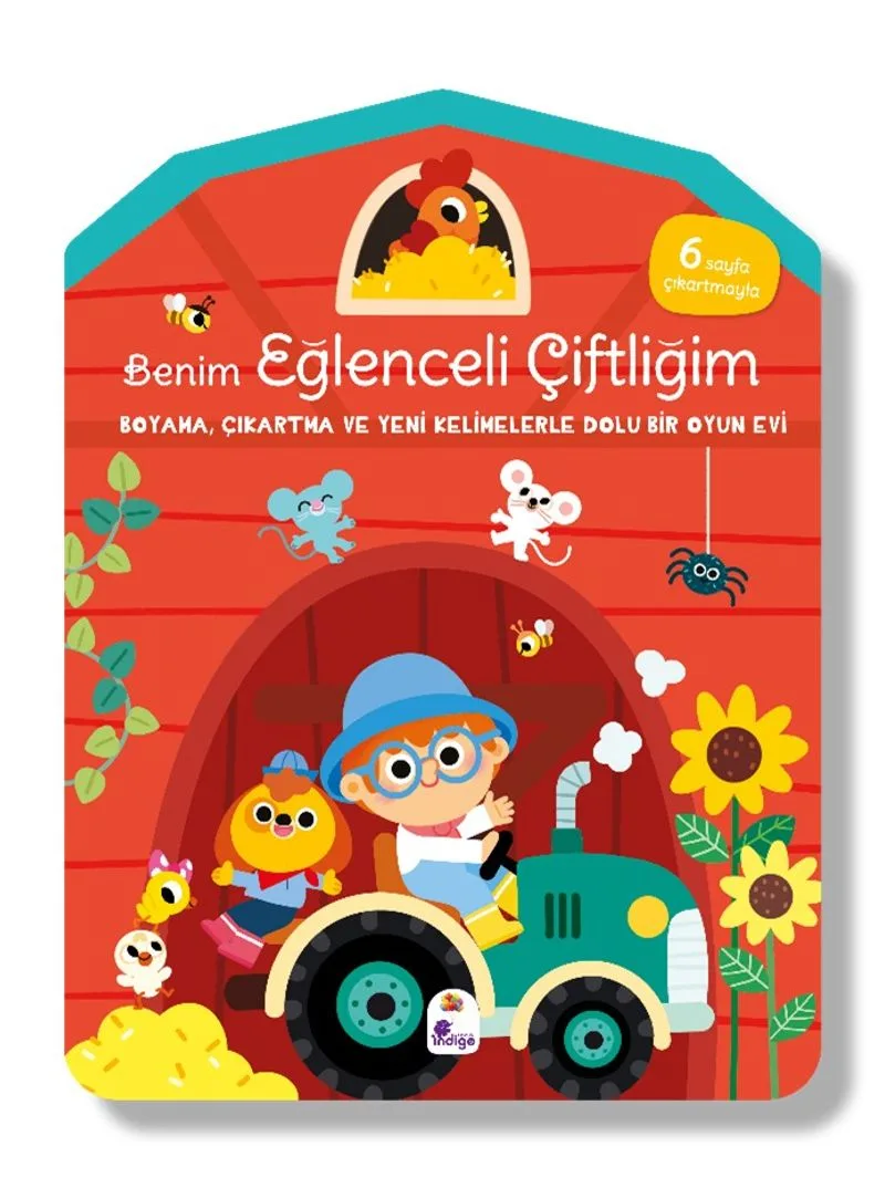 Benim Eğlenceli Çiftliğim – Boyama, Çıkartma ve Yeni Kelimelerle Dolu Bir Oyun Evi (6 Sayfa Çıkartmasıyla)