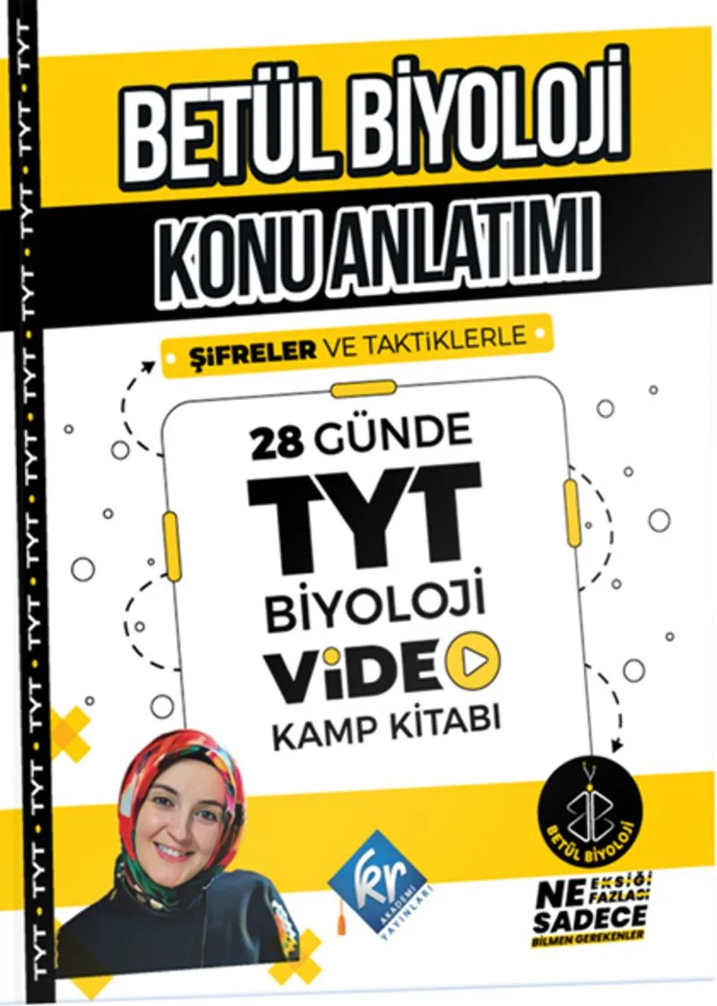 Betül Biyoloji Konu Anlatımı 28 Günde TYT Biyoloji Video Kamp Kitabı