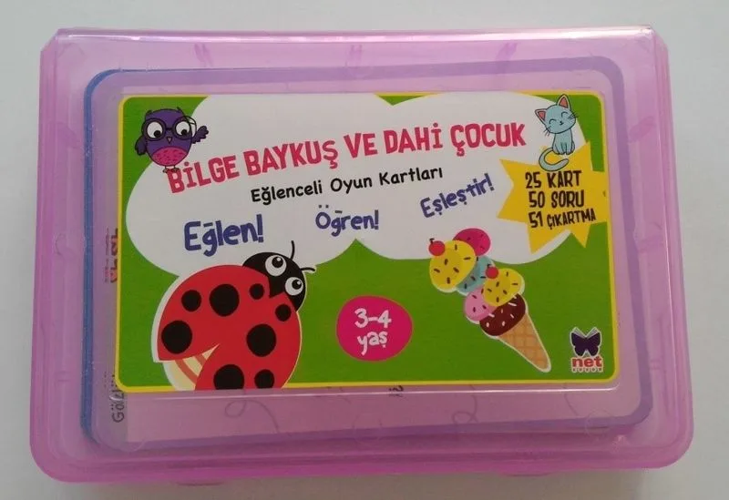 Bilge Baykuş ve Dahi Çocuk Kutulu Eğlenceli Bilgi Kartları (3-4 Yaş) Yeşil