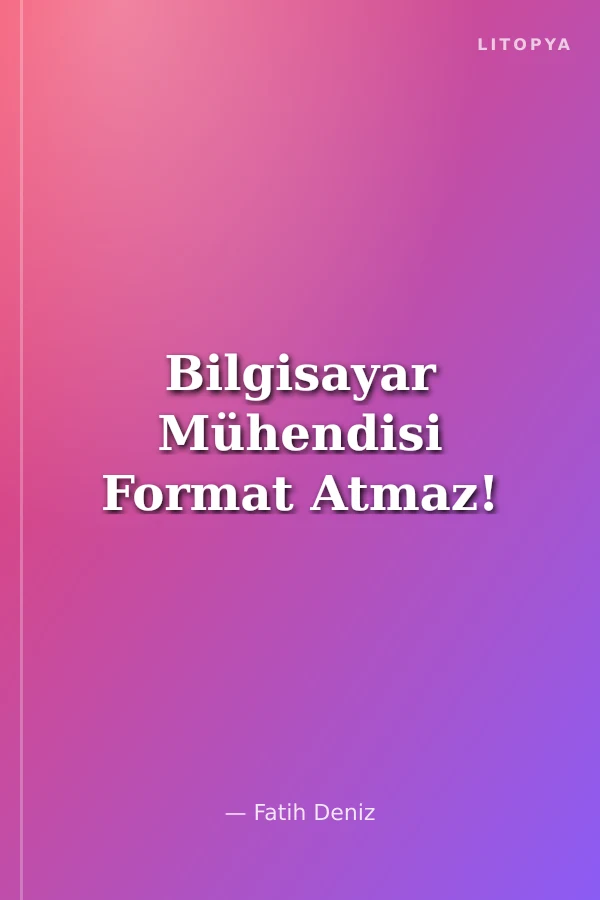 Bilgisayar Mühendisi Format Atmaz!