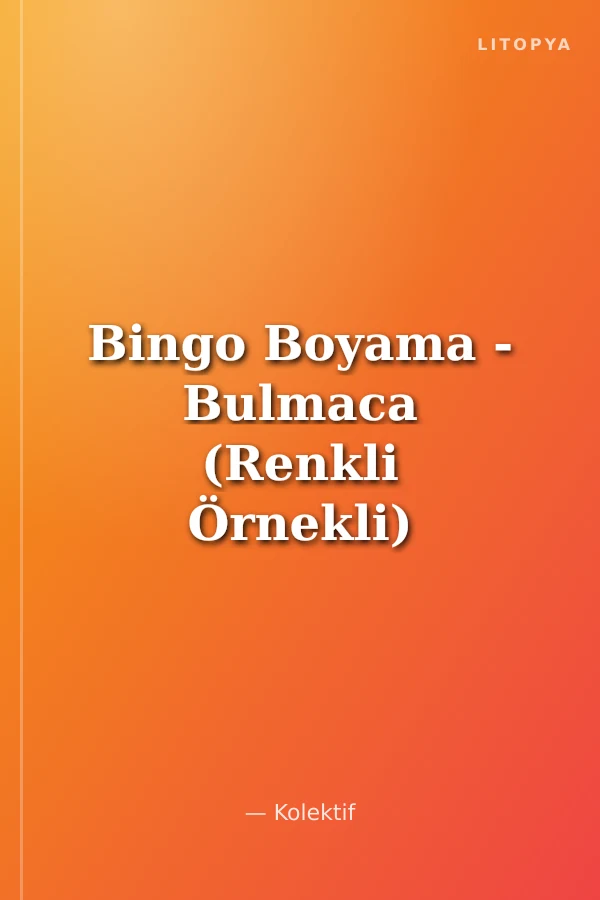 Bingo Boyama - Bulmaca (Renkli Örnekli)