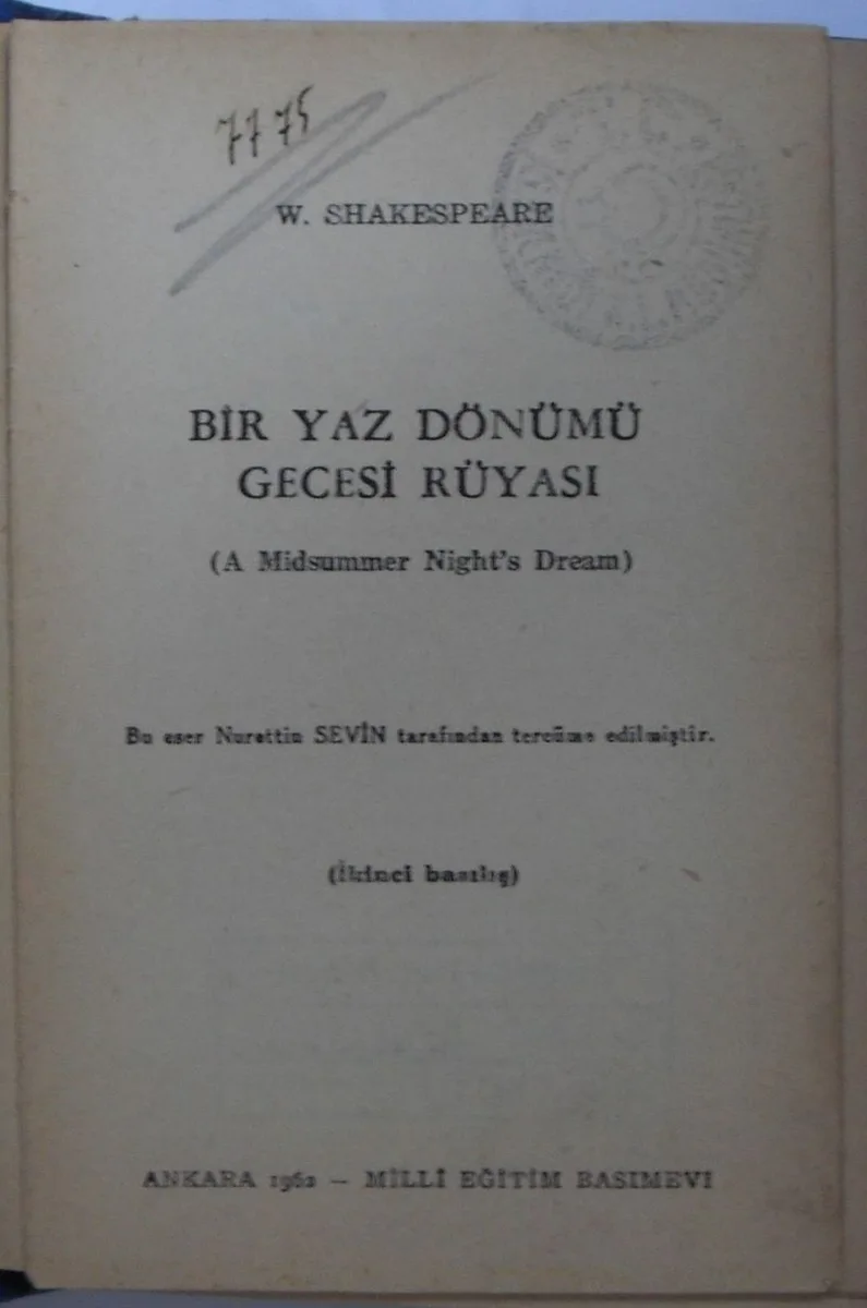 Bir Yaz Dönümü Gecesi Rüyası Kod: 11-Z-48